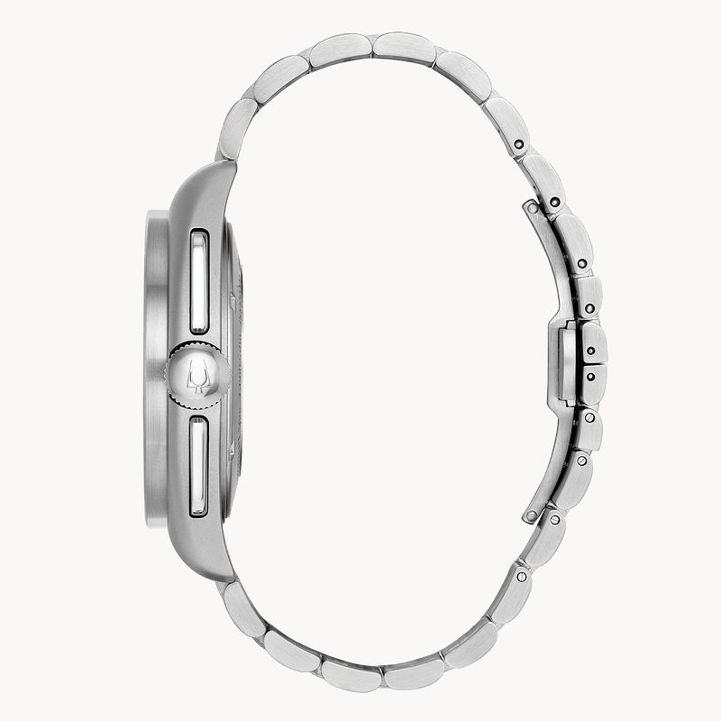 Bulova Lunar Pilot Men s Black Dial Brown Strap Classic Watch Bulova